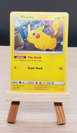 Pokemon Pikachu SM157 Promo Rare Holo Black Star Promo Mint - Image 1