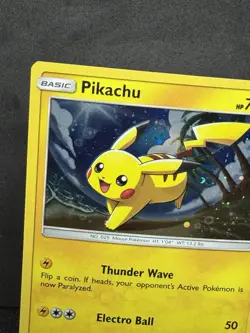 Pokemon TCG Pikachu SM81 SM Promo Holo Basic 70HP English 2017 Mouse Pokemon - Image 2