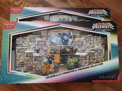Pokemon Prismatic Evolutions Lucario EX Tyranitar Ex Premium Collection LOT OF 2 - Image 1
