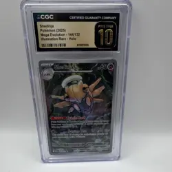 Pokemon Shedinja Illustration Rare Holo Me01: Mega Evo #144 CGC Pristine 10 - Image 1