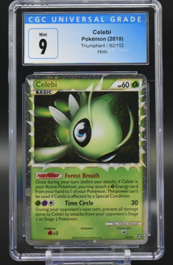 Pokemon HGSS Triumphant Celebi Prime Holo 92 CGC 9 HeartGold SoulSilver PSA BGS - Image 1