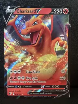 Pokemon TCG Darkness Ablaze Charizard V 019/189 NM - Image 1