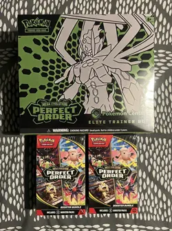Pokemon Centre Perfect Order Elite Trainer Box & 2 Booster Bundles - Image 1