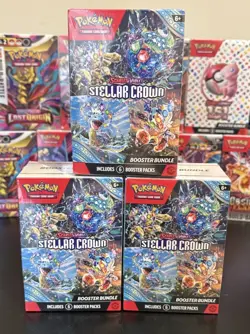 Pokemon TCG: Stellar Crown Booster Bundle (6 Packs) - New & Sealed - Image 1