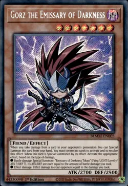 Gorz The Emissary Of Darkness - Secret Rare 1st Edition BLMM-EN005 - NM - YuGiOh - Image 1