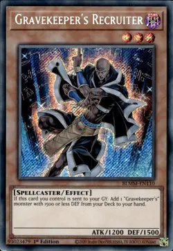 Gravekeeper's Recruiter - Secret Rare 1st Edition BLMM-EN110 - NM - YuGiOh - Image 1