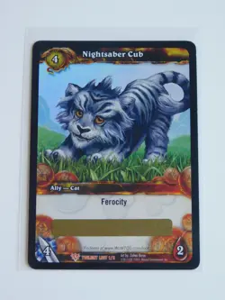 World of Warcraft TCG Nightsaber Cub Unused Loot Card (Pet) - Image 1