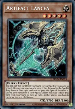 Artifact Lancea - Secret Rare 1st Edition BLMM-EN125 - NM - YuGiOh - Image 1