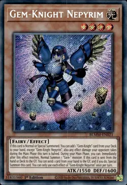 Gem-Knight Nepyrim - Secret Rare 1st Edition BLMM-EN021 - NM - YuGiOh - Image 1