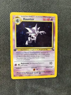 Haunter Pokemon Fossil Holo 6/62 1st Edition TCG Card Vintage 1999 LP+ - Image 1