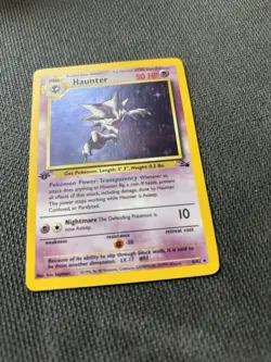 Haunter Pokemon Fossil Holo 6/62 1st Edition TCG Card Vintage 1999 LP+ - Image 2