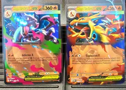 Mega Charizard X ex + Mega Charizard Y ex NM - MEP 029 & 030 Pokemon TCG Promo - Image 1