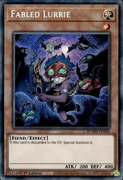 Fabled Lurrie - Secret Rare 1st Edition BLMM-EN104 - NM - YuGiOh - Image 1