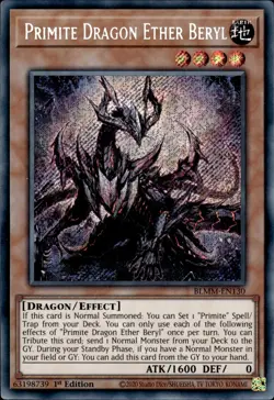 Primite Dragon Ether Beryl - Secret Rare 1st Edition BLMM-EN130 - NM - YuGiOh - Image 1