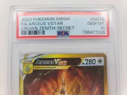 2023 Pokemon Sword & Shield Crown Zenith Secret Full Art/Arceus VSTAR PSA 10 GEM - Image 3
