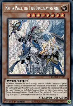 Master Peace, The True Dracoslaying King - Secret Rare 1st BLMM-EN127 NM YuGiOh - Image 1