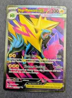 Pokemon TCG Mega Manectric ex 158/132 Me01: Mega Evolution Holo NM - Image 1