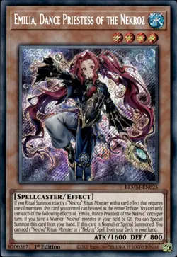 Emilia, Dance Priestess Of The Nekroz - Secret Rare 1st BLMM-EN025 - NM - YuGiOh - Image 1