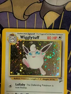 Pokemon TCG Wigglytuff 19/130 Holo Base Set 2 LP - Image 3