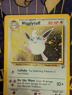 Pokemon TCG Wigglytuff 19/130 Holo Base Set 2 LP - Image 4