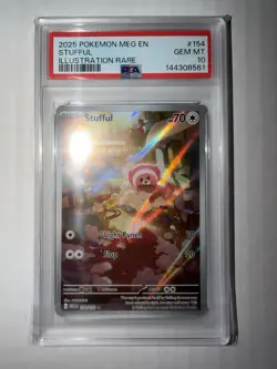 Pokemon Mega Evolution Stufful IR Illustration Rare #154/132 *GEM MINT PSA 10* - Image 1