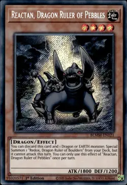 Reactan, Dragon Ruler Of Pebbles - Secret Rare 1st Ed. BLMM-EN121 - NM - YuGiOh - Image 1