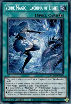Verre Magic - Lacrima Of Light - Secret Rare 1st Ed. BLMM-EN046 - NM - YuGiOh - Image 1