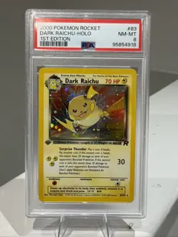 PSA 8 Dark Raichu 83/82 1st Edition | Team Rocket | Holo Pokemon Card - Image 2