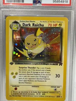 PSA 8 Dark Raichu 83/82 1st Edition | Team Rocket | Holo Pokemon Card - Image 3