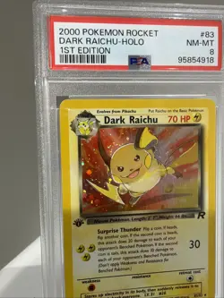 PSA 8 Dark Raichu 83/82 1st Edition | Team Rocket | Holo Pokemon Card - Image 5