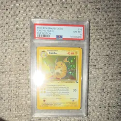 Pokemon TCG Fossil Raichu Holo 1st Edition #14 PSA 8 1999 English - Image 1