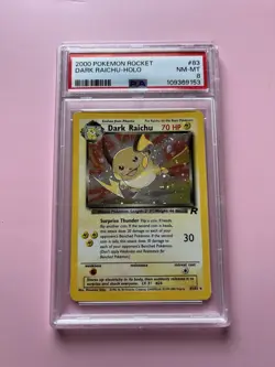 PSA 8 Dark Raichu Holo Team Rocket Pokemon Card 2000 Secret Rare Edition - Image 1