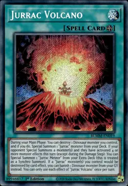 Jurrac Volcano - Secret Rare 1st Edition BLMM-EN019 - NM - YuGiOh - Image 1