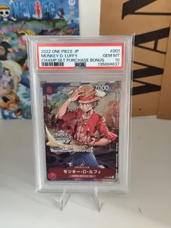PSA 10 One Piece Card MONKEY D LUFFY Champ Set purchase Bonus P001 - Image 1