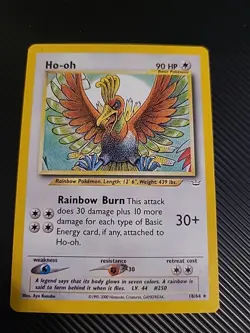 Ho-oh- 18/64 - Pokemon Neo Revelation Unlimited Rare Card WOTC NM/LP - Image 1