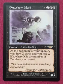 Magic The Gathering LEGIONS GRAVEBORN MUSE black card MTG - Image 1