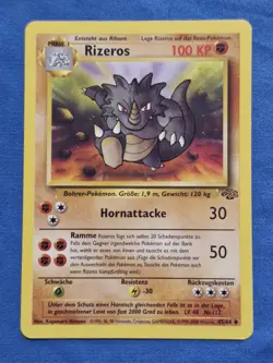 LP Rhydon RIZEROS 45/64 Jungle Deutsch Uncommon 2000 German Pokemon Card - Image 1