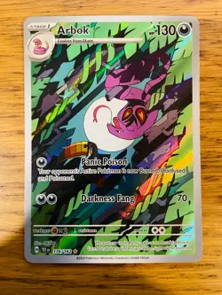 NEAR MINT! Arbok (176/162) Temporal Forces Illustration Rare Pokemon Card! - Image 1