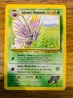 Sabrina's Venomoth (34/132) Rare Gym Heroes Set Pokemon Card! FREE P&P! - Image 1
