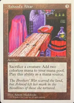 "Ashnod's Altar" - Magic The Gathering Card - 5th Edition - Image 1