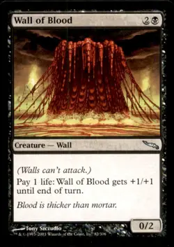 Wall of Blood LP Light Play Mirrodin MTG [9279] - Image 1