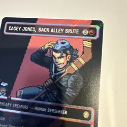 MTG TMNT Casey Jones, Back Alley Brute Borderless Surge Foil Pixel 0090 - Image 2