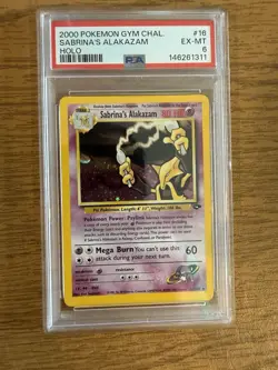 Pokemon Alakazam TCG Gym Challenge Holo Rare Sabrina's Edition PSA 6 - Image 1