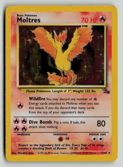 Moltres (12) - Fossil (FO) Holo 12/62 Pokemon - Image 1