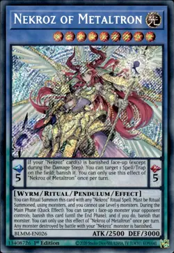 Nekroz Of Metaltron - Secret Rare 1st Edition BLMM-EN026 - NM - YuGiOh - Image 1