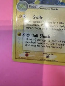 Manectric 7/106 Holo Rare EX Emerald Pokemon Card Vintage 2005 - Image 5