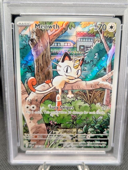 Meowth 106/094 Illustration Rare Holo PSA 10 Me02 Phantasmal Flames 2025 Pokemon - Image 2