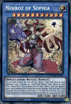 Nekroz Of Sophia - Secret Rare 1st Edition BLMM-EN134 - NM - YuGiOh - Image 1