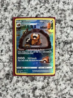 Pokemon TCG Bibarel Crown Zenith-Galarian Gallery Holo Ultra Rare Card GG25/GG70 - Image 1