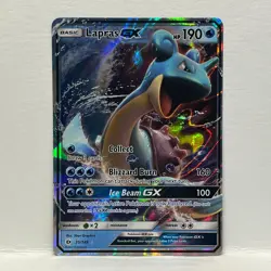Pokemon TCG Lapras GX Holo Ultra Rare Card Sun & Moon Base Set 35/149 - Image 1
